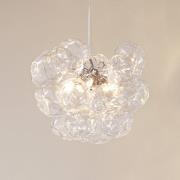 Lucande hængelampe Diborah, klar, Ø 43 cm, glas, G9