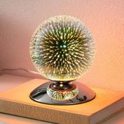 Lindby Isumi bordlampe i kugleform, 15 cm, glas, metal