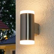 udendørs LED-væglampe Eliano med 2 lyskilder, stål