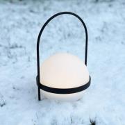 Dyberg Larsen LED-solcellelampe Summer, hvid/sort Højde 26 cm