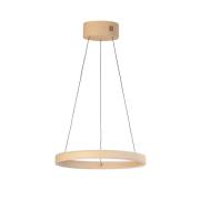 LED-hængelampe Silvio, Ø 50 cm, sandfarvet, metal, CCT,