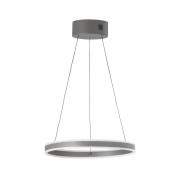 LED-hængelampe Silvio, Ø 50 cm, sandgrå, metal, CCT,