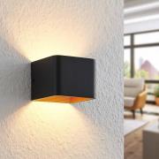 Arcchio LED-væglampe Karam, 10 cm, sort, metal, op/ned