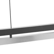 LED-hængelampe Pulse, længde 120 cm, sort, metal