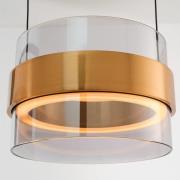 LED-hængelampe Inside messingfarvet/røggrå, længde 105 cm