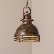 Hængelampe Saglam, 1 lyskilde, antik messing, Ø 30 cm, metal