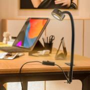 Lindby klemmelampe Jyla, sort, 4.000 K, GX53