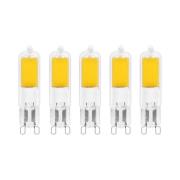 Arcchio LED-stiftsokkelpære, G9, 2,2W, 3000K, sæt med 5 stk