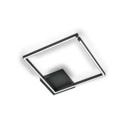 LED-loftslampe Yoko-Q500, sort, 50x50 cm, aluminium