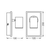 OSRAM LED-vægspot MARS CLICK-SELECT, 1 spot, sort