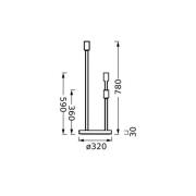 OSRAM gulvlampe DECOR STICK, beige, højde 78 cm, 3 lyskilder