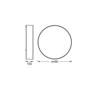 OSRAM loftlampe ORBIS PARIS, beige, Ø 48 cm, tekstil, E27