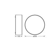 OSRAM loftlampe ORBIS PARIS, brun, Ø 30 cm, tekstil, E27