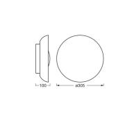 OSRAM loftlampe ORBIS Milan, træ, Ø 31 cm, metal/glas