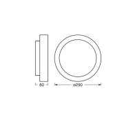 OSRAM loftlampe ORBIS MADRID, sort, Ø 29 cm metal/glas