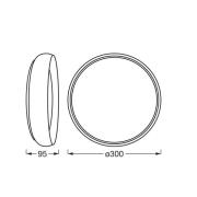 OSRAM LED-loftlampe ORBIS LIVIA, Ø 30 cm, grå, metal, dæmpbar