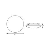 OSRAM LED-loftlampe med sensor ORBIS IP44, Ø 30 cm, hvid