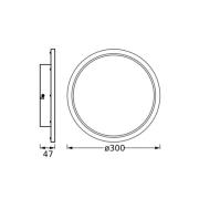 OSRAM LED-loftlampe BATHROOM, sort, Ø 30 cm, IP44 CCT