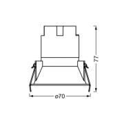 OSRAM LED-indbygningsspot TWIST, hvid/sølv, 840, Ø 7 cm, metal
