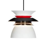Diablo LED-hængelampe, Ø 16,5 cm, sort/rød