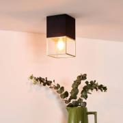 Rixt loftlampe sort, kantet, 1 lyskilde