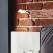 LED-bordlampe med batteri Cielo, hvid, højde 56 cm, plast