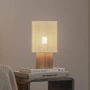 Envostar Asolita bordlampe træfod skærm hvid