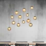 PURE LED-hængelampe Popup, bronze/ravfarvet, længde 100 cm, 13-flammet...