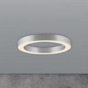 PURE LED-loftlampe Lines, Ø 35 cm, sølvfarvet, CCT