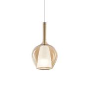 Ideal Lux pendellampe Kalique 1, ravfarvet, Ø 18 cm