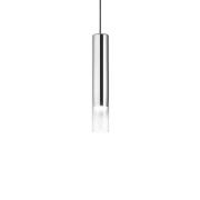 Ideal Lux hængelampe Look, kromfarvet/klar, Ø 6 cm, glas