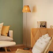 OSRAM gulvlampe Decor Raffia, 1 lyskilde, naturfarvet raffia, E27