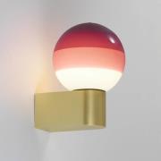 MARSET LED-væglampe Dipping Light A1, burgunderrød/messing
