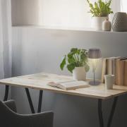 LED-bordlampe Loca, antracit, højde 36 cm metal/plast