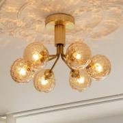 Nuura loftlampe Apiales 6, Ø 50 cm, messing-/guldfarvet