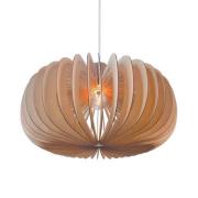 Pendellampe Hazo, Ø 65 cm, naturfarvet, træ