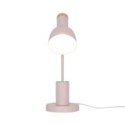 Bordlampe Devone, støvrosa, højde 43 cm, metal