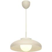 Pendellampe Latif, beige, Ø 40 cm, messing