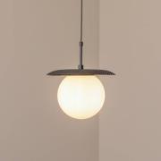 Hængelampe Anemon, sort, glas, Ø 30 cm, E27