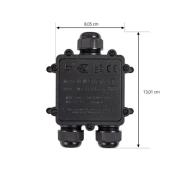 Kabelforbinder, vandtæt, IP68, længde 130 cm, sort