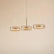 Lucande LED-hængelampe Martis, ravfarvet, 3 lyskilder, dæmpbar