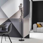 Schöner Wohnen Gulvlampe Dubai, røget glas, 9 lyskilder, G9