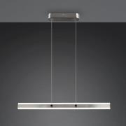 LED-hængelampe Arcola, nikkelfarvet, længde 115 cm CCT 2 lyskilder