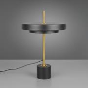 LED-bordlampe Keaton, sort/guldfarvet, højde 45 cm, CCT