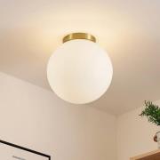 Lindby Meriala loftlampe messing, glas Ø 30cm