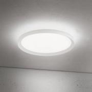 LED-loftlampe Kant, Ø 40 cm, hvid, CCT, metal/plast