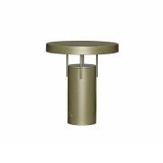 HÜBSCH LED-batteridrevet bordlampe BringMe mørkegrøn metallic, 28 cm