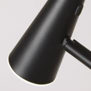 LED-akku-gulvlampe 10450BK, sort, højde 151 cm, metal