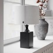 By Rydens bordlampe Woody, højde 41 cm, sort/hvid, træ