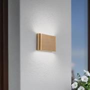 LED-væglampe Semi M, aluminium, guld, længde 17,5 cm